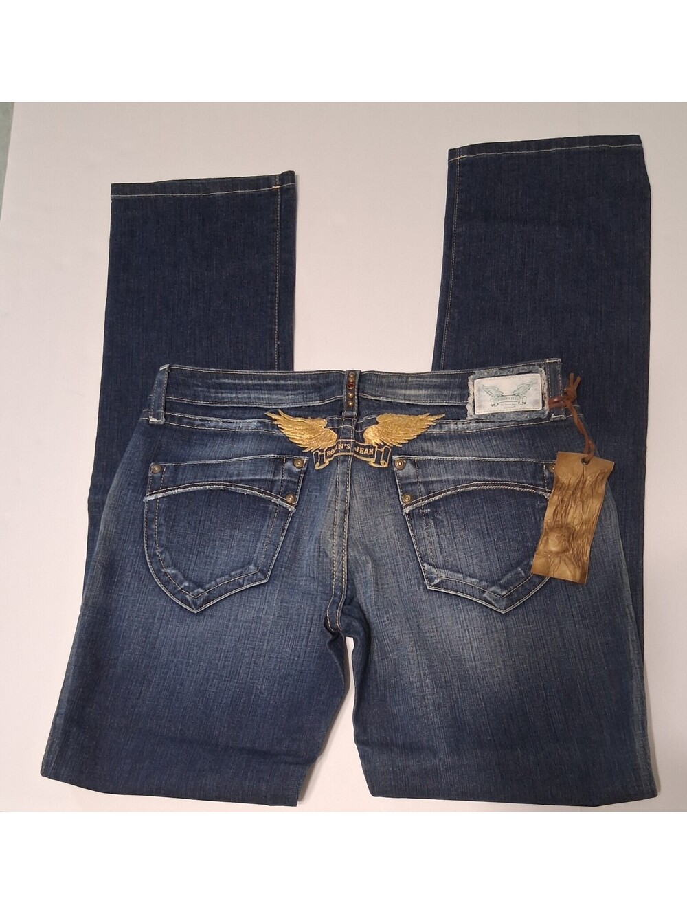 Robin's Jeans, Marilyn, Gold Angel Wings, Low Rise, Size 31, Made In U.S., NWT